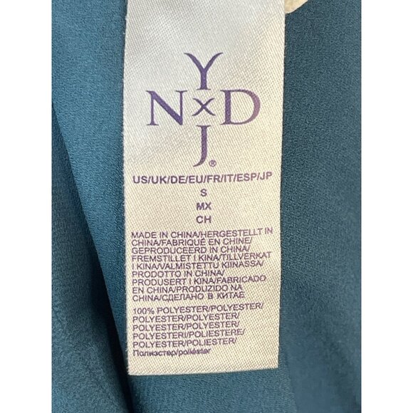 NYDJ Womens Blue Long-Sleeve Button-Front Blouse With Pleated Back & Pocket Deta - Picture 9 of 9